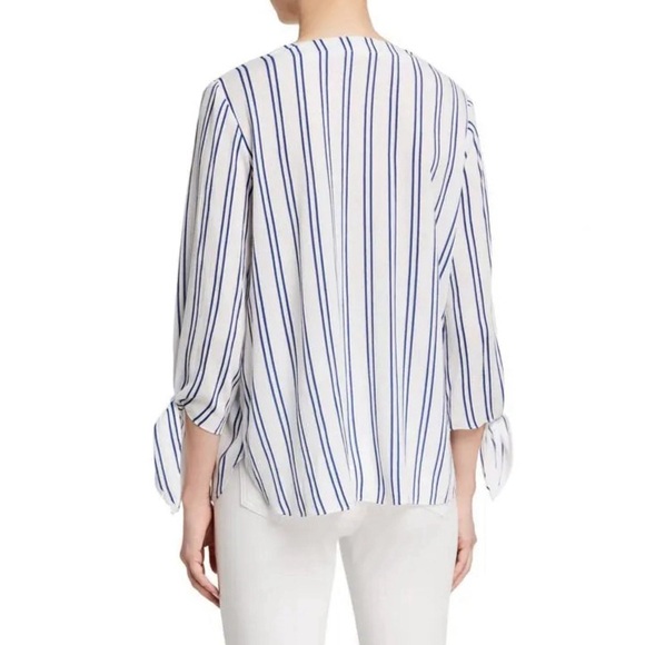 MICHAEL Michael Kors Double Striped Tie Blouse - Picture 3 of 7